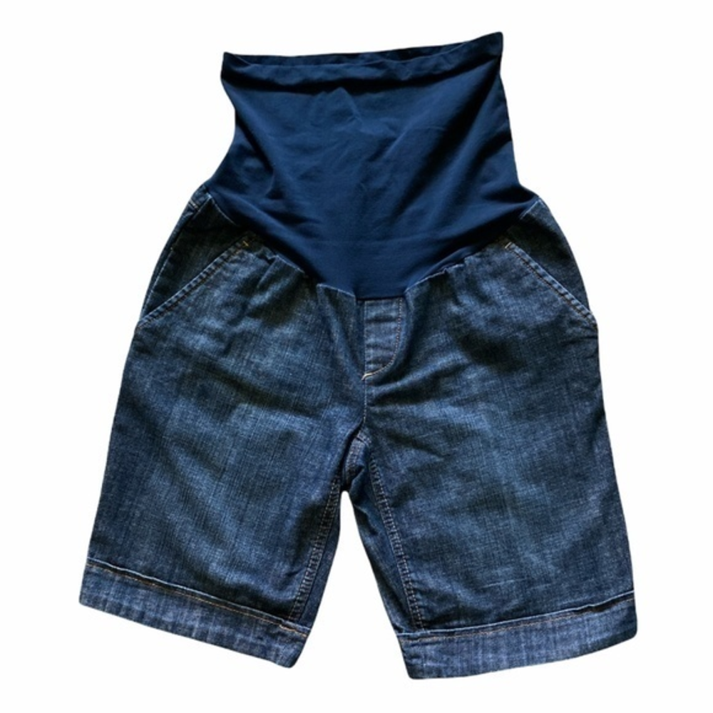 American‎ Star Maternity Cuffed Jean Shorts Sz. S
